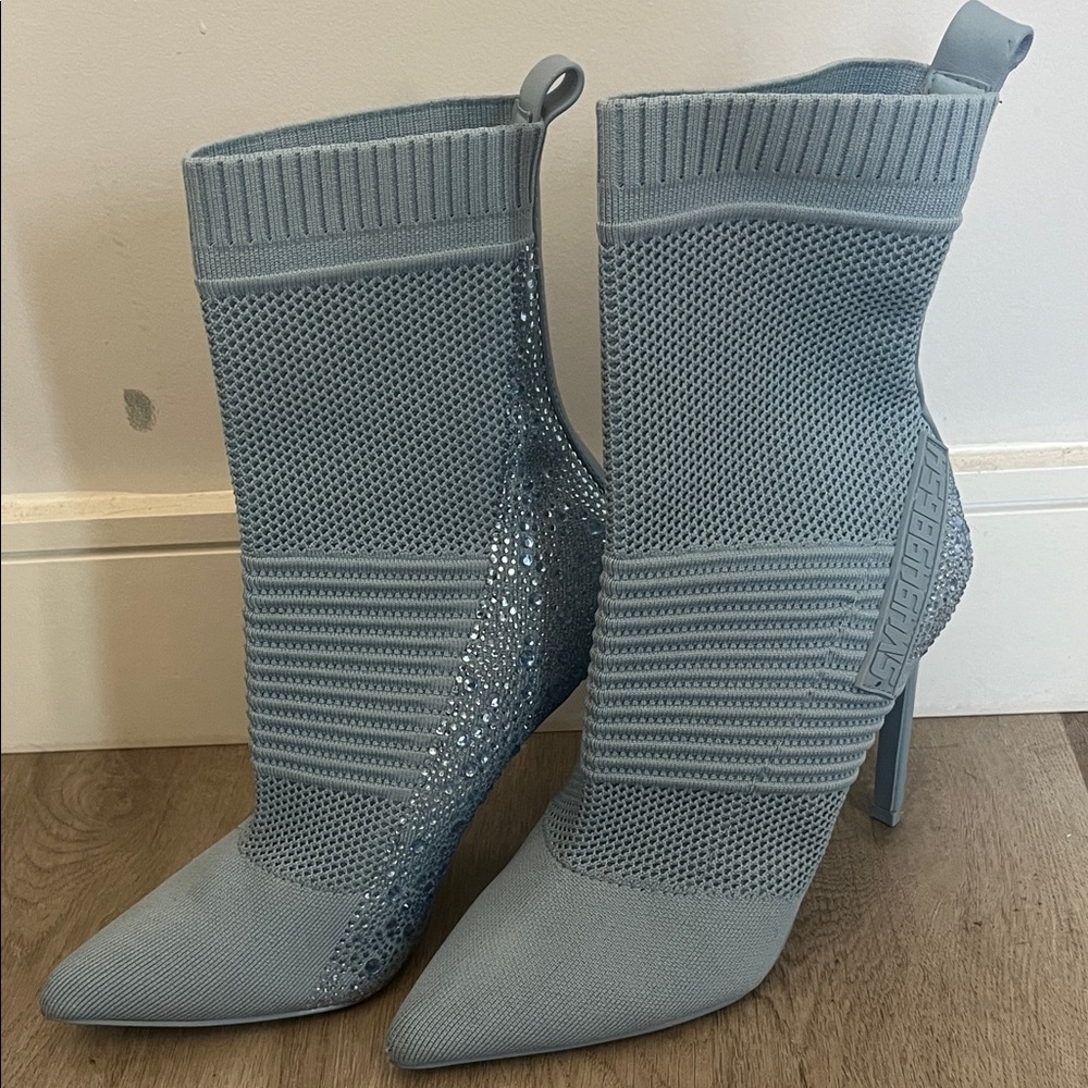 Steve Madden Gray Heeled Boots